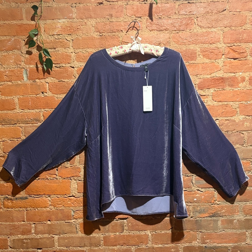 Eileen Fisher Deep Purple Women's Blouse